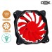 Cooler Fan 12x12cm LED DX-12F Dex - Vermelho